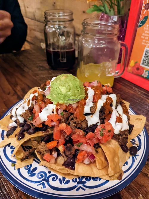 Personal nachos with Pollo and guac at Sugar Taco in Sherman Oaks