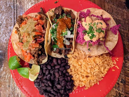 Three Taco plate at Sugar Taco in Sherman Oaks