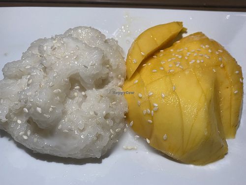 Mango sticky rice with coconut milk  at Mama Ning's Thai in Watkinsville
