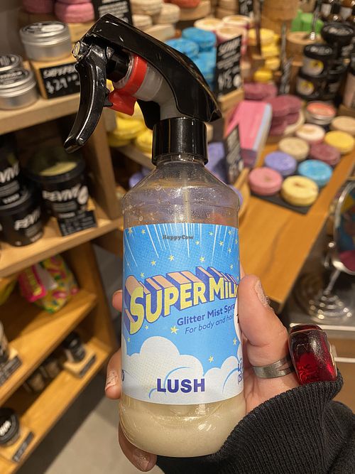 Biodegradable Glitter Dust Spray - Vegan Friendly - Sampled On - So Cute!!!   at LUSH in San Mateo