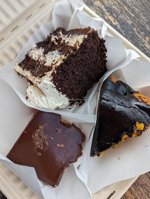 cake haul - black forest, Brazilian carrot, tiramisu slice at Gloria in Brunswick