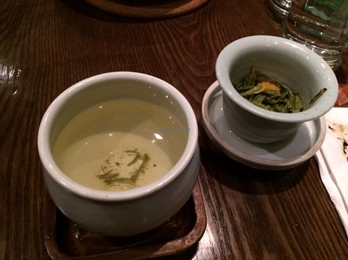 chrysanthemum tea at Franchia Vegan Cafe in New York City