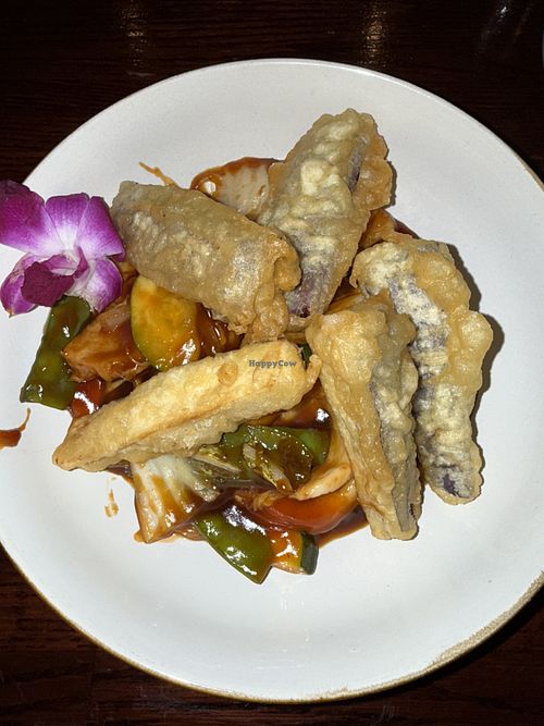 Crispy eggplant   at Franchia Vegan Cafe in New York City