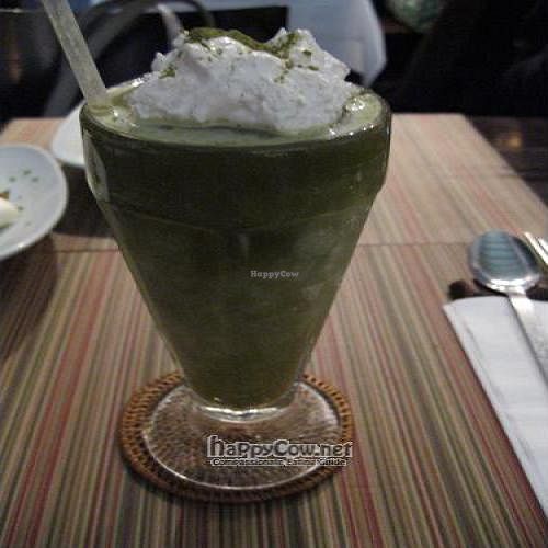 Vegan Ice Green Tealatta at Franchia Vegan Cafe in New York City