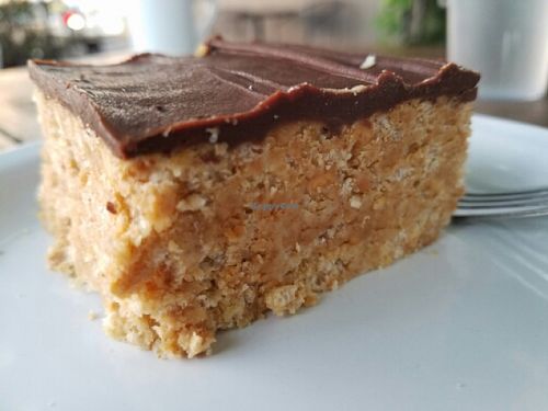 chocolate peanut butter bar at Wandering Goat Coffee Co. in Eugene