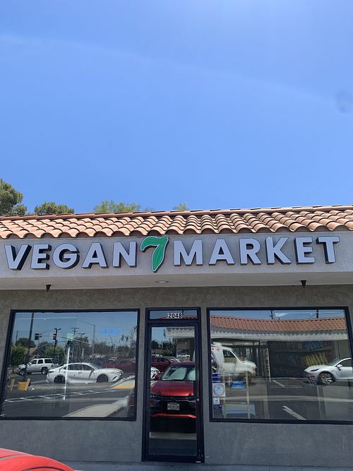 Entrance to 7 Vegan Market  at Urthly Vegan Market in Garden Grove