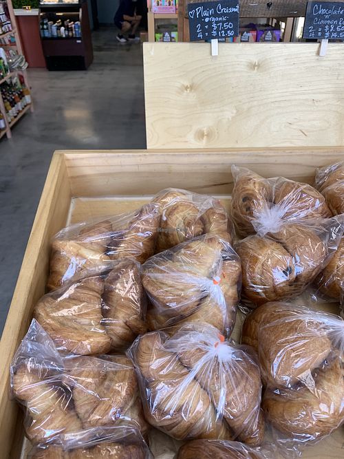 Plain croissants  at Urthly Vegan Market in Garden Grove