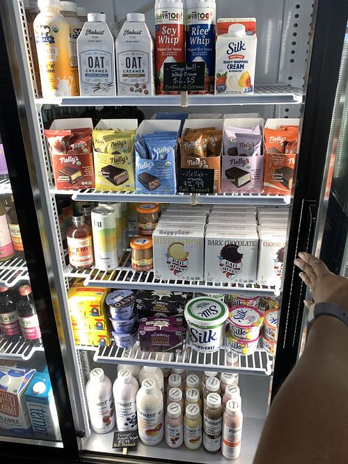 Refrigerated section 5 at Urthly Vegan Market in Garden Grove