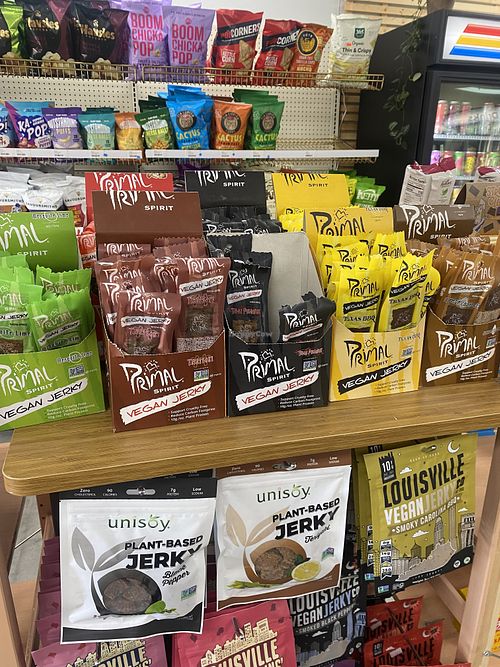 So Much Vegan Jerky!  at Urthly Vegan Market in Garden Grove