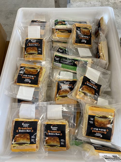 Currently Gifting Breakfast Items from Rainbow Foods  at Urthly Vegan Market in Garden Grove