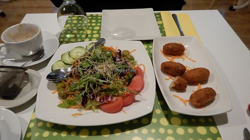 Potato Courgettes  at Loving Hut in Madrid