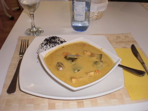 Soup at Loving Hut in Madrid