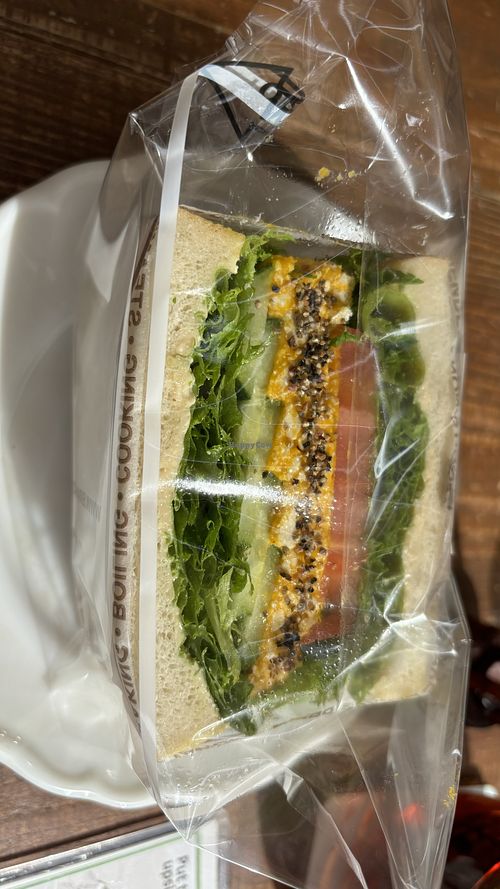 Egg sandwichh  at Marbre Vegan in Tokyo