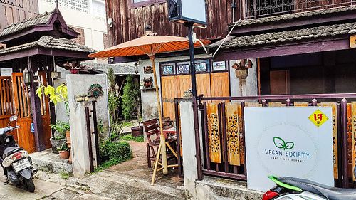 Entrance at Vegan Society in Chiang Mai