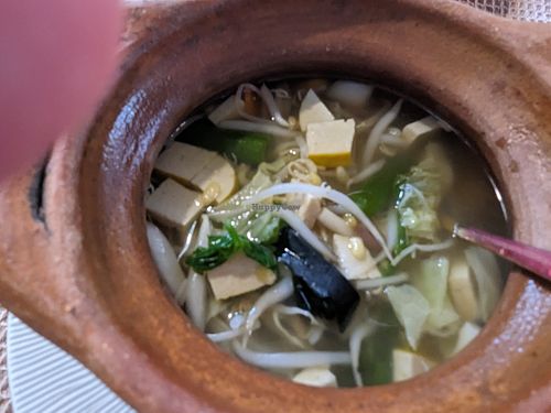 soup at Vegan Society in Chiang Mai