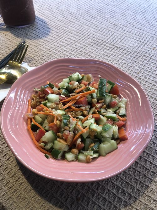 Cucumber salad   at Vegan Society in Chiang Mai