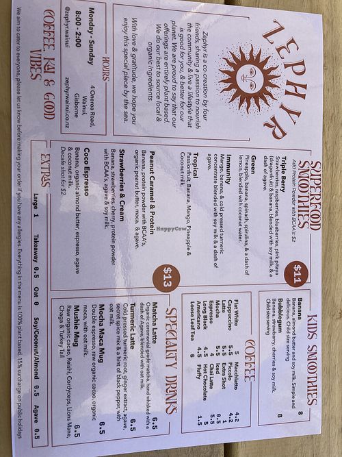  #Veganuary at Zephyr Wainui in Gisborne