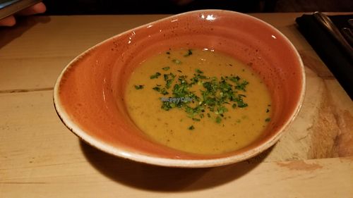 Eggplant cream soup special at Dyberry Forks in Honesdale