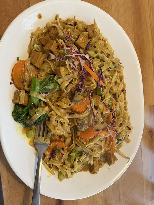 Yellow curry pad Thai with vegetables and tofu  at Bangkok Thai Cuisine in Oshkosh