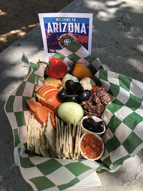 Picnic for two, cheese balls are in the very back  at Virgin Cheese in Clarkdale