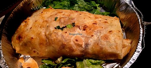 Vegan burrito w seitan at MartAnnes in Flagstaff