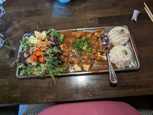 Curry with fried tofu.  at Kamakura Japanese Cuisine in Seattle