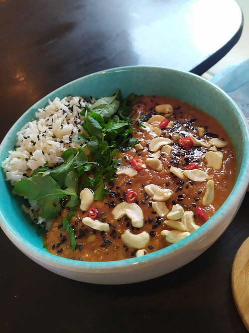 Curry lentil at Breens Deli in Mallorca
