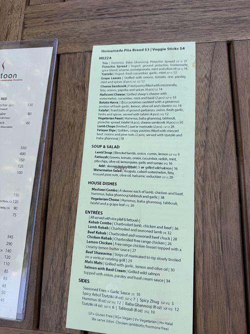   at Zaytoon in Santa Barbara