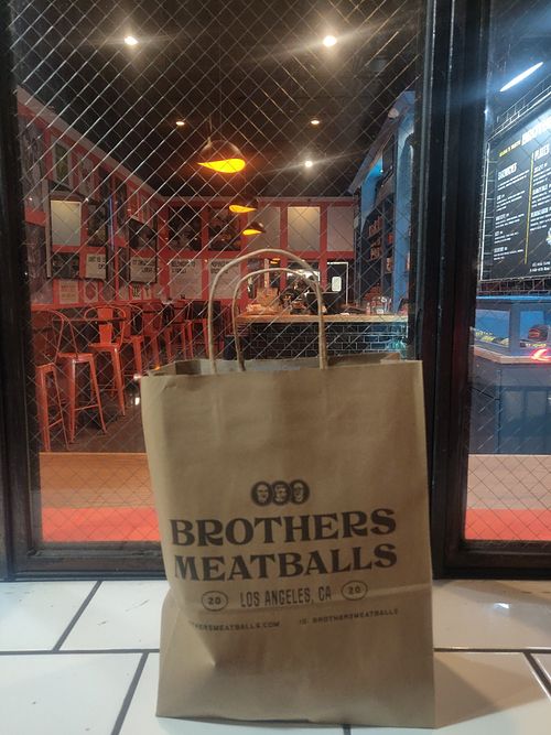 Takeout at Brothers Meatballs in Hollywood