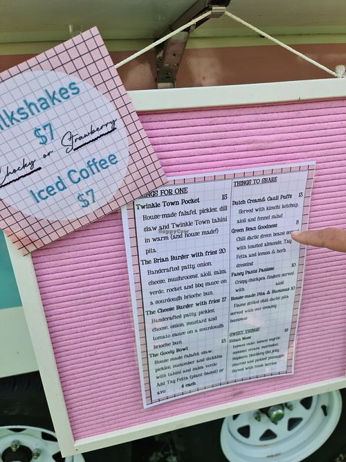 Menu changes regularly at Twinkle Town  in Port Douglas