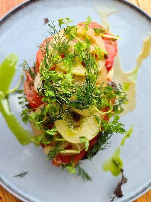 Heirloom tomato bruchetta at The Somers General in Somers