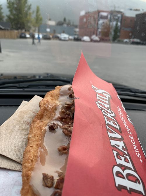 Pecan beaver tail  at BeaverTails in Banff