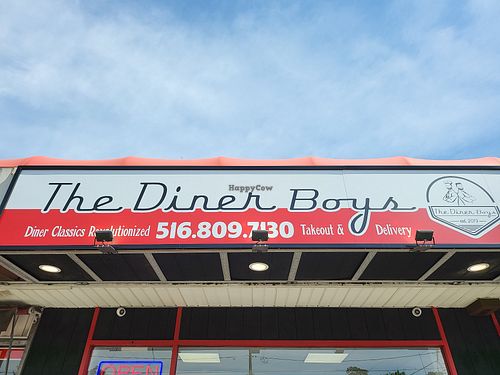 Front sign at The Diner Boys in Merrick
