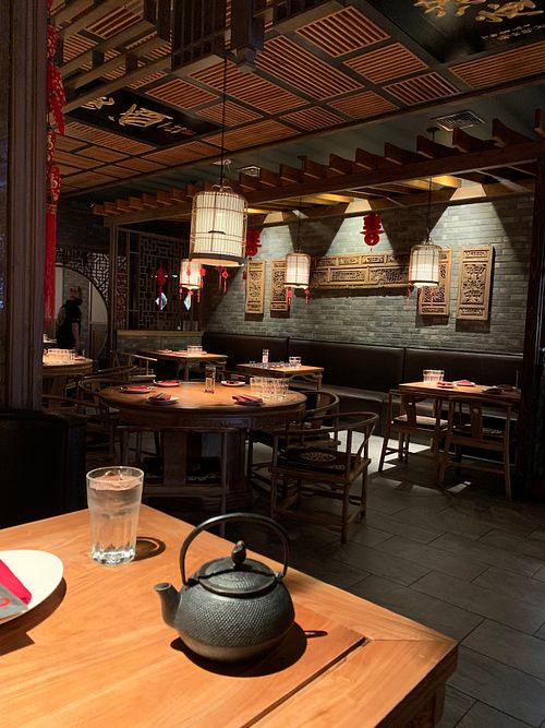 Interior with covid safe booths.  at O Mandarin in Hartsdale