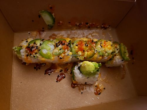 Sushi rolls at Naughty Vegan Panda in Pasadena