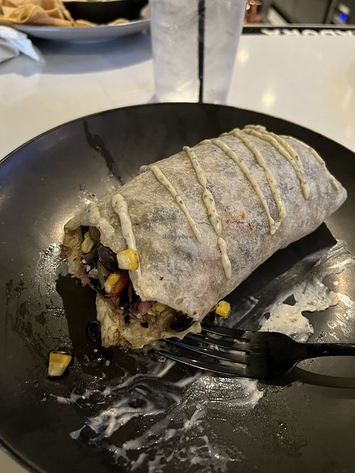 Vegan burrito with impossible meat  at Tu Madres Cantina & Grill in Indio