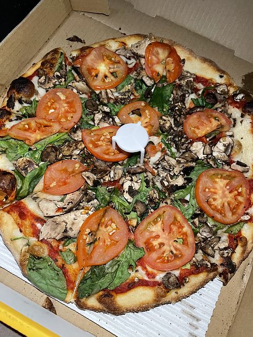 Sand dollar w/ Miyoko’s mozza at Pizza My Heart - Evergreen in San Jose