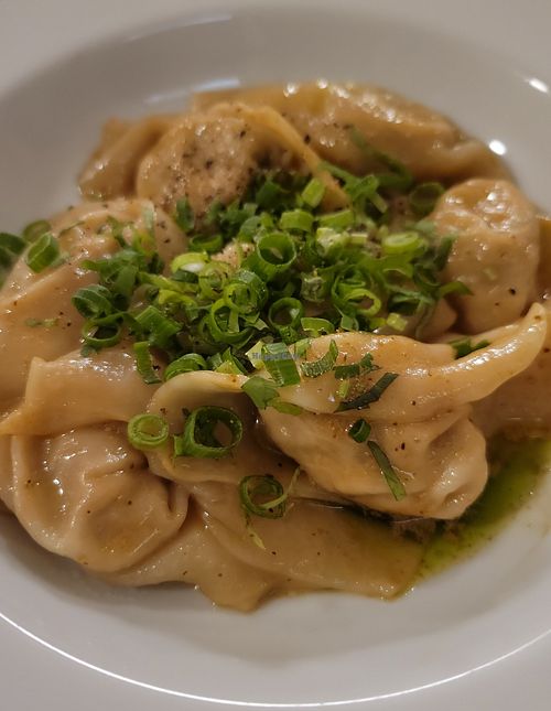 Dunplings at Peaches Gastro Girls in Warsaw