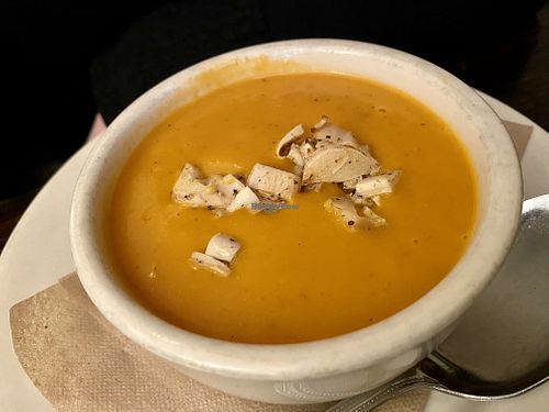 'lobster' soup   at The Organic Grill in New York City