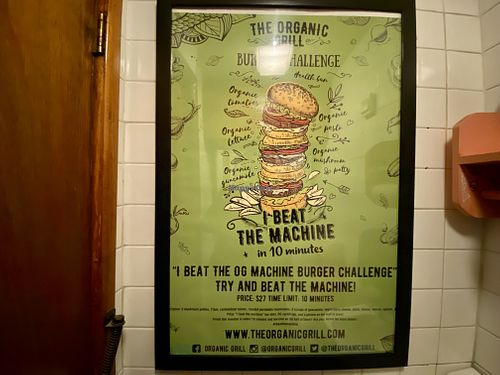 burger contest  at The Organic Grill in New York City