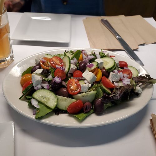 Greek Salad at The Organic Grill in New York City