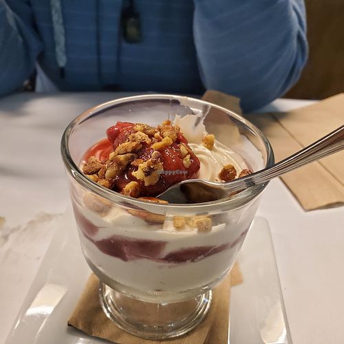 Strawberry Mousse at The Organic Grill in New York City