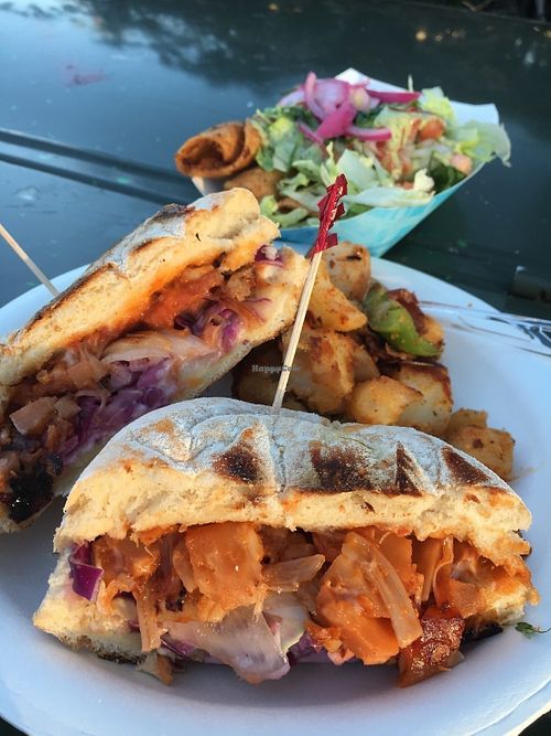 Sandwich de Jack and Potato Tacos! at El Veganito in La Mesa