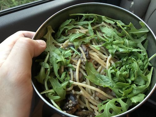 BYOC during HA-aglio olio mushroom at iVegan 爱素 - Thomson Plaza in Central Singapore