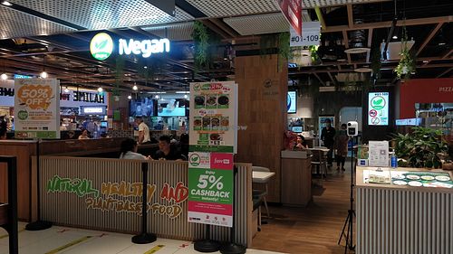 Café shop front at iVegan 爱素 - Thomson Plaza in Central Singapore