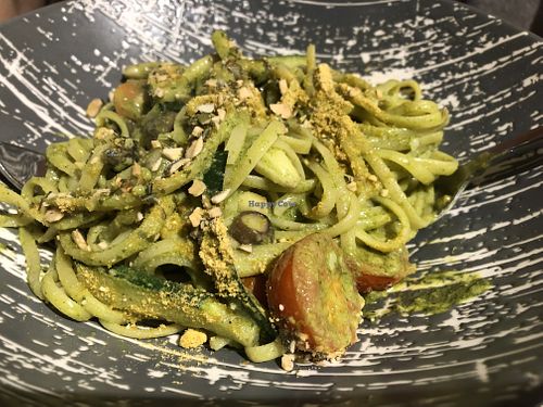 Pesto fettuccine  at iVegan 爱素 - Thomson Plaza in Central Singapore