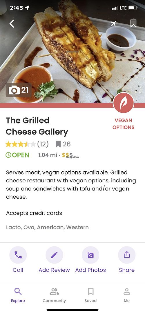 Address   at The Grilled Cheese Gallery in St Augustine