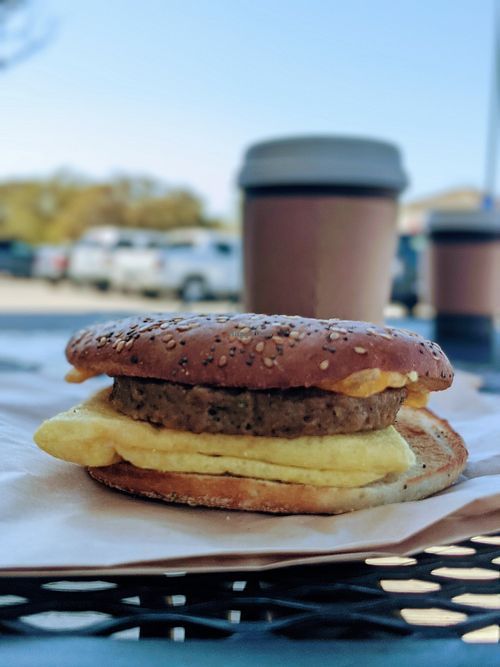 Vegan breakfast sandwich! 🌱 at Peet's Coffee in Ventura