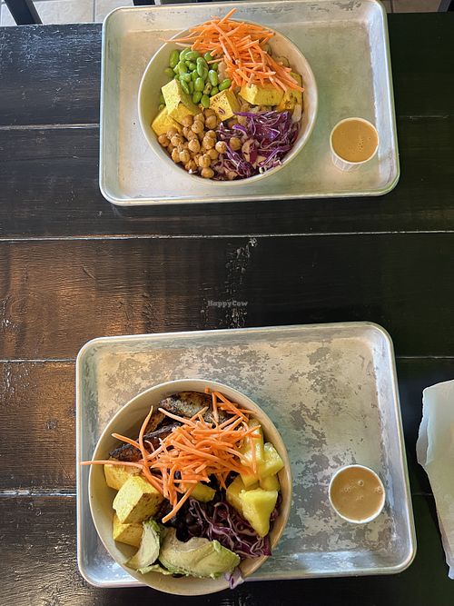 Build your own bowls with peanut sauce  at Zen Hen in Hendersonville