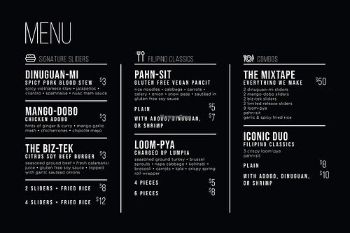 **not a comprehensive vegan menu, more options in store at Slide Thru #FAM in Norfolk